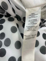 White House Black Market Size 8-M Women's White-Black Polka Dot Halter Dress