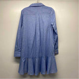 Tuckernuck Size S Women's Blue Tweed Button Up Shirt Dress