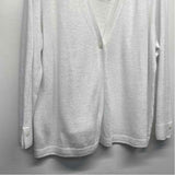 J.Jill Size L Women's White Solid Single Button Sweater