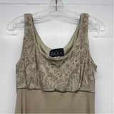 Alex Evenings Size 12-L Women's Beige Color Block Maxi 2 PC Dress