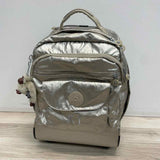 Kipling Gold Fabric Shimmer Backpack