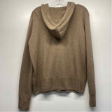 Pura Cashmere Size Xl Women's Brown Solid Hoodie Sweater