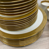 Mikasa Gold-White Bone China Dinnerware w Gold Encrusted Band