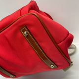 Dooney & Bourke Solid Red Canvas Backpack