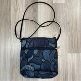 Maruca Blue Fabric Pattern Crossbody Handbag