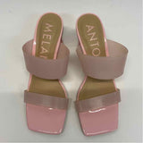 Antonio Melani Size 7.5 Women's Pink Solid Slip On Sandals