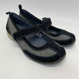 Lands' End Size 7 Women's Black Patchwork Mary Jane Shoes
