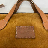 Parker Thatcher Small Charlie Caramel Suede Solid Satchel Handbag