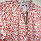 Cabana Life Size S Women's Red-White Geometric Long Sleeve Dress