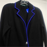 Lauren Ralph Lauren Women's Size S Black Solid Button Up Jacket
