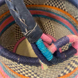Alaffia Baskets Purple-Multicolor Savannah Grass Basket