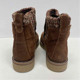 Comfortiva Size 7 Women's Brown Patchwork Ankle Booties