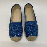 Franco Sarto Size 10 Women's Blue Beaded Slip On Shoes