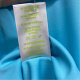 Line in the Sand Size Xl Women's Aqua Solid Long Sleeve Activewear Top