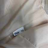 Karen Miller Size 14-L Women's Champagne Shimmer Maxi Dress w Long Sleeve Jacket