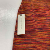 Maeve-Anthropologie Size M- (6-8) Women's Orange-Multi Pattern Pencil-3/4 Skirt