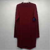 Kiel James Patrick Size L Women's Red Roses Sweater Dress
