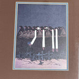 Silver Metal Hanging Framed Native American Art El Camposanto by Amado Pena Jr.