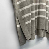 Mersea Size One size Women's Brown-White Stripe Pullover Sweater