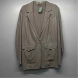 Jakett Women's Size L Tan Solid Blazer Jacket