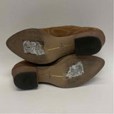 Dolce Vita Size 8.5 Women's Tan Embroidered Pointed Toe Booties