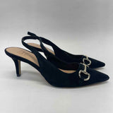 INC Size 7 Women's Black Solid Slingback Heels