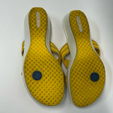 Cole Haan Size 9 Women's Yellow-White Stripe Sandals Shoes