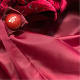 Bob Mackie Warable Art Women's Size 1X Red Embossed Beaded Button Up Jacket