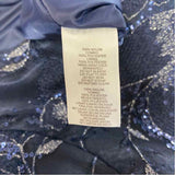 Alex Evenings Size 10-M Women's Navy Embroidered Maxi Dress