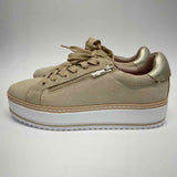 Donald J Pliner Size 8 Women's Gold Shimmer Platform Sneakers