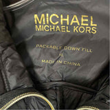 Michael Michael Kors Women's Size Xl Black Solid Puffer Coat