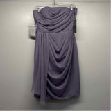 White By Vera Wang Size 6-S Women's Periwinkle Solid Strapless Dress