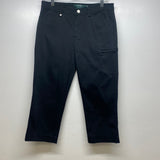Lauren Ralph Lauren Size 4 Women's Black Solid Cargo Capri