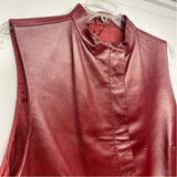 Coldwater Creek Women's Size 2x Red Solid Button Up Vest
