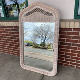 Lexington Henry Link White Washed Wicker- Rattan Mirror