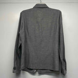 Lafayette 148 Size 8-M Women's Gray Tweed Button Up Shirt