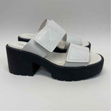 Vagabond Shoemakers Size 7 Women's White-Black Solid Platform Sandals