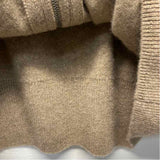 Pura Cashmere Size Xl Women's Brown Solid Hoodie Sweater