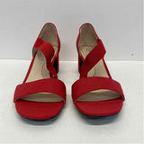 Life Stride Size 7.5 Women's Red Solid Strappy Heels