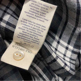 Faherty Size Xl Women's Black-White Plaid Button Up Blouse