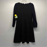Kate Spade Size 12-L Women's Black Solid Fit And Flare Dress