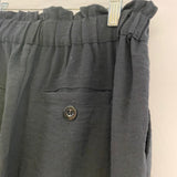 Cartonnier - Anthropologie Size S- 2/4 Women's Black Solid Cuff Capri