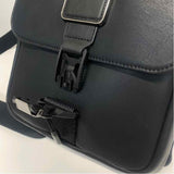 Tumi Solid Black Faux Leather Crossbody Men's Bag