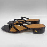 Tory Burch Size 7 Women's Brown Animal Print Camel Toe Sandals