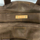 Elke Brown Suede Solid Tote Handbag