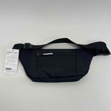 Gaston Luga Black Solid Polyurethane Fanny Pack
