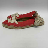 J.Crew Size 8 Women's Red Solid Ankle Tie Wrap Espadrille Flats