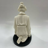 Made in Italy Vintage Cream Alabaster Geisha Sculpture by Arnoldo Giannelli