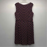 Brooks Brothers Size 14-L Women's Navy-Red Pattern Shift Dress