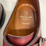 Allen Edmonds Warwick Shoe Size 8 EEE Brown Leather Solid Buckle Men's Shoes